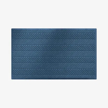 Waterhog® Deurmat - Herringbone Blauw - 3D Patroon - 7 mm dik