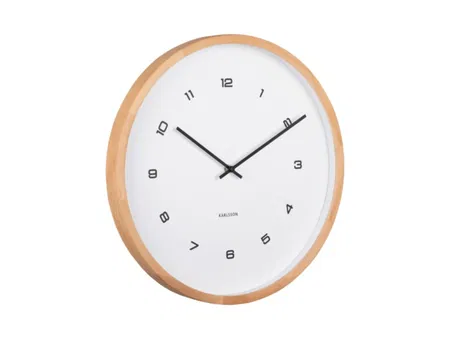 Karlsson Modesta Wandklok - Licht Hout Wit - ⌀ 41,6 cm