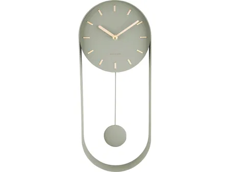 Karlsson Pendulum Charm Wandklok - Staal Jungle Groen - ⌀ 20 cm